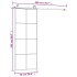 Puerta corredera con set herrajes vidrio ESG aluminio 76x205