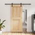 Puerta corredera con herrajes madera maciza de pino 90x210