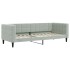 Sofá cama nido con cajones terciopelo gris claro 80x200