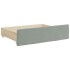 Sofá cama nido con cajones terciopelo gris claro 80x200