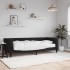 Sofá cama con colchón terciopelo negro 80x200
