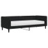 Sofá cama con colchón terciopelo negro 80x200