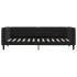 Sofá cama con colchón terciopelo negro 80x200