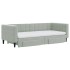 Sofá cama nido con cajones terciopelo gris claro 90x200