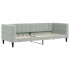 Sofá cama nido con cajones terciopelo gris claro 90x200