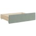 Sofá cama nido con cajones terciopelo gris claro 90x200