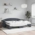 Sofá cama nido con colchón terciopelo gris oscuro 80x200
