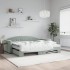 Sofá cama nido con colchón terciopelo gris claro 90x200