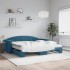 Sofá cama nido con colchón terciopelo azul 100x200