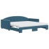 Sofá cama nido con colchón terciopelo azul 100x200