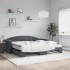 Sofá cama nido con colchón terciopelo gris oscuro 100x200
