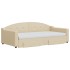 Sofá cama nido con cajones tela color crema 100x200