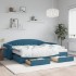 Sofá cama nido con cajones terciopelo azul 80x200