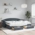 Sofá cama nido con cajones terciopelo gris oscuro 80x200