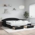 Sofá cama nido con cajones terciopelo negro 100x200