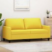 Sofá de 2 plazas de tela amarillo claro 140 cm