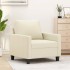Sillón cuero sintético crema 60