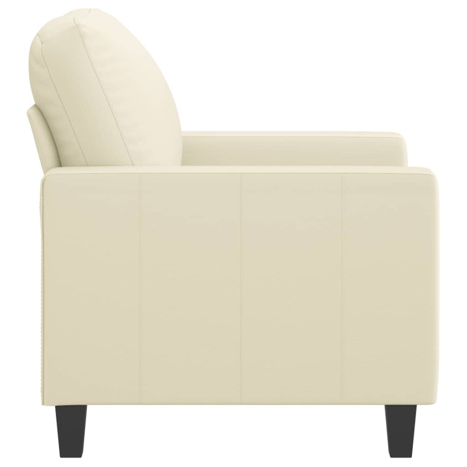 Sillón cuero sintético crema 60