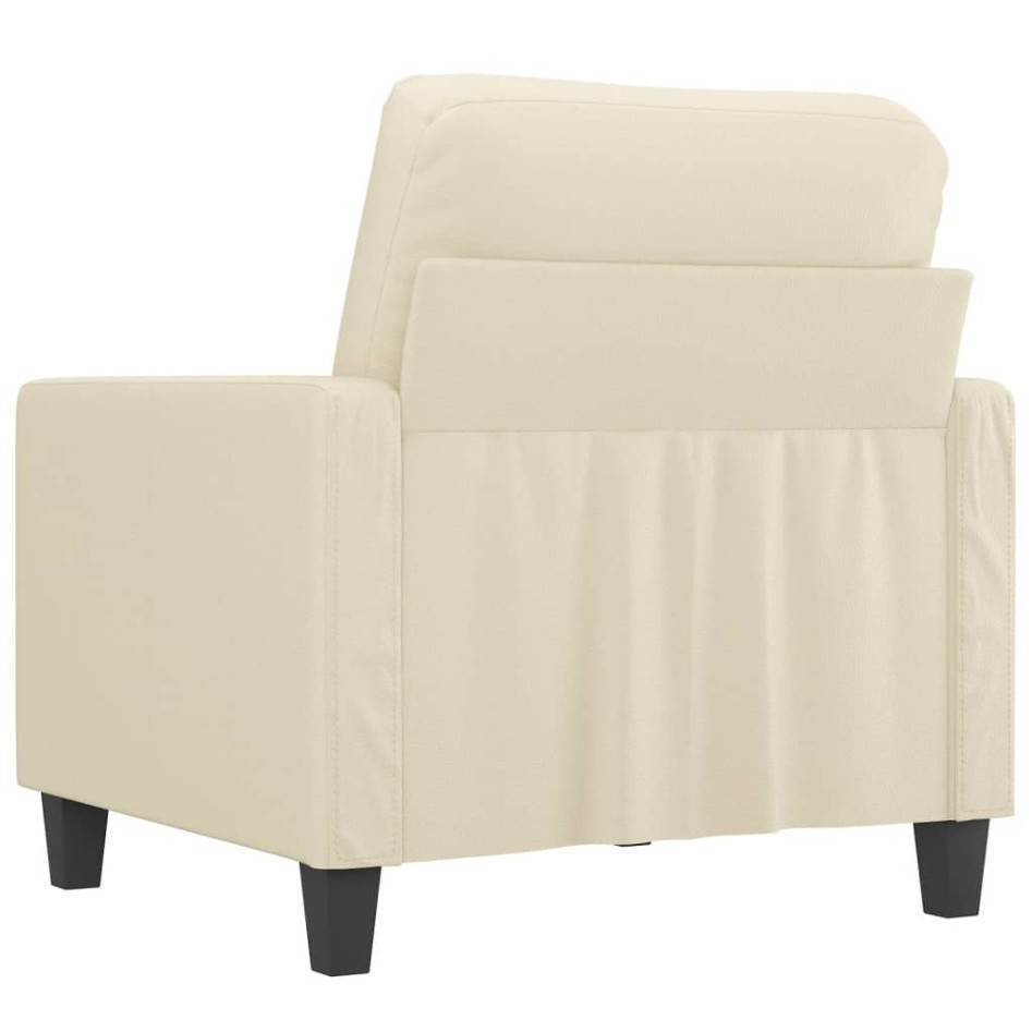 Sillón cuero sintético crema 60