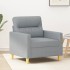 Sillón de tela gris claro 60