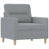 Sillón de tela gris claro 60