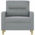 Sillón de tela gris claro 60