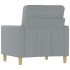 Sillón de tela gris claro 60