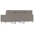 Sofá de 3 plazas de tela gris taupe 180
