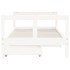 Estructura cama infantil y cajones madera pino blanco 80x160