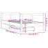 Estructura cama infantil y cajones madera pino blanco 80x160