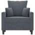 Sillón de terciopelo gris oscuro 60