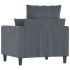 Sillón de terciopelo gris oscuro 60