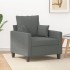 Sillón de tela gris oscuro 60