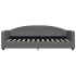 Sofá cama con colchón tela gris oscuro 80x200