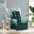 Sillón reclinable de tela verde