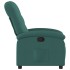 Sillón reclinable de tela verde
