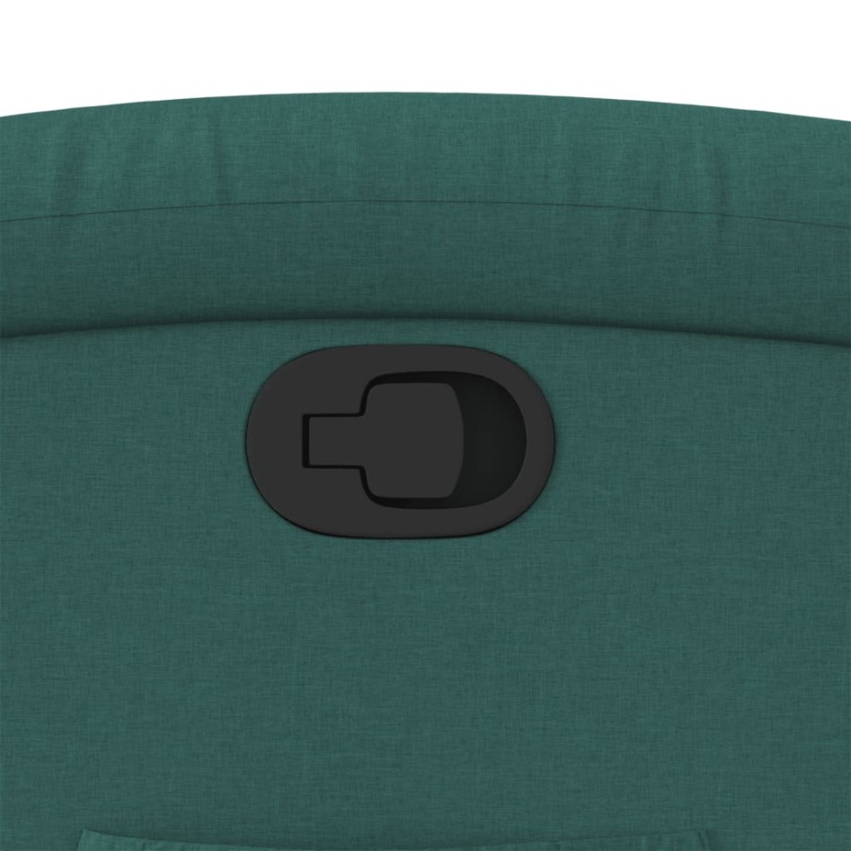 Sillón reclinable de tela verde