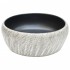 Lavabo sobre encimera redondo cerámica negro y gris Φ41x14