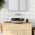 Lavabo sobre encimera redondo cerámica negro y azul Φ41x14