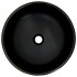 Lavabo sobre encimera redondo cerámica negro y azul Φ41x14