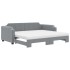 Sofá cama nido con colchón tela gris claro 100x200