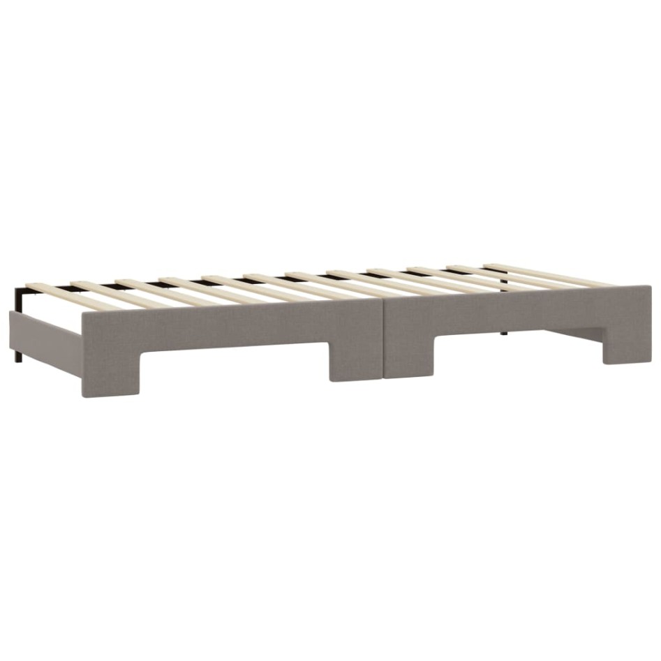 Sofá cama nido con colchón tela gris taupe 90x200