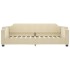 Sofá cama con colchón tela crema 80x200