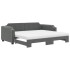 Sofá cama nido con colchón tela gris oscuro 80x200