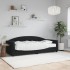 Sofá cama con colchón terciopelo negro 80x200