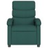 Sillón reclinable de tela verde