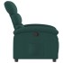 Sillón reclinable de tela verde