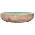 Lavabo sobre encimera ovalado cerámica verde marrón 59x40x15