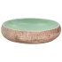 Lavabo sobre encimera ovalado cerámica verde marrón 59x40x15