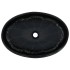 Lavabo sobre encimera ovalado cerámica negro 59x40x15